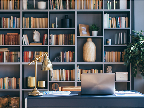 Flexible space in our homeplans can make a wonderful home library.>